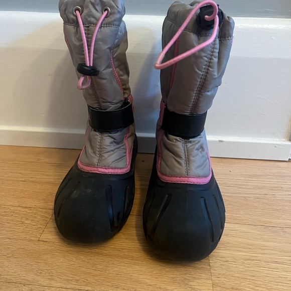 Sorel Kids' Gray and Pink Snow Boots - Picture 1 of 6
